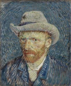 autoportrait au chapeau de feutre, 1887, Musée Van Gogh, Amsterdam