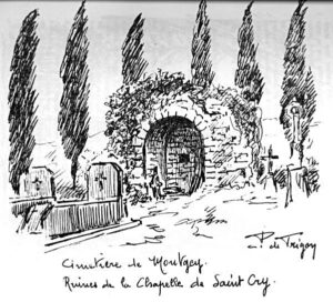 cimetière de Montgey (dessin P. de Trigon)